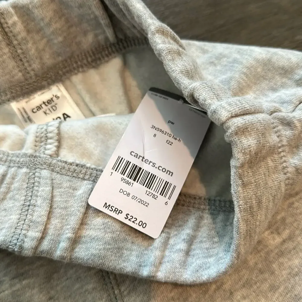 Carter's‎ size 8 Light Gray Performance Jogger Sweatpants